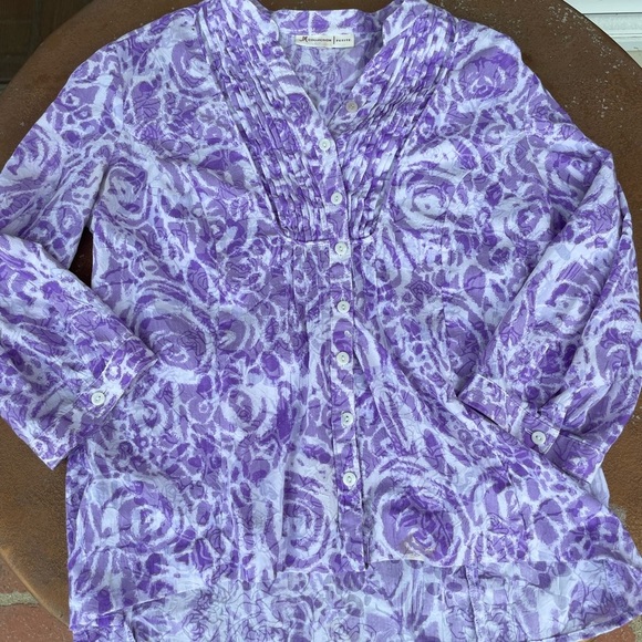 jM collection purple blouse - Picture 1 of 3